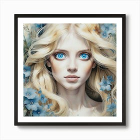 Blue Eyes Art Print