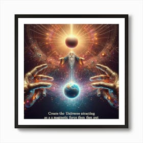 Two Hands Reaching For The Earth Art Print