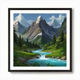 Landscape Painting Art Print