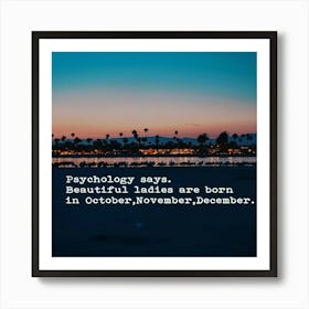 Beautiful Ladies Are Born In October Art Print