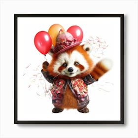 Red Panda 4 Art Print