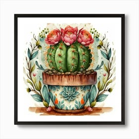 Cactus In A Pot 7 Art Print