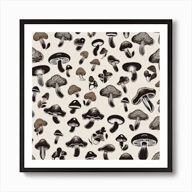 Mushroom Pattern 5 Art Print