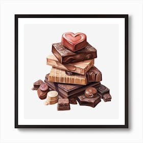 Chocolate Bars Art Print