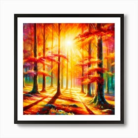 Colorful Forest Art Print