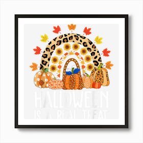 Halloween Pumpkin Rainbow Fall Season Autumn Kids Toddlers Poster