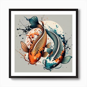 Koi Fish Art Print