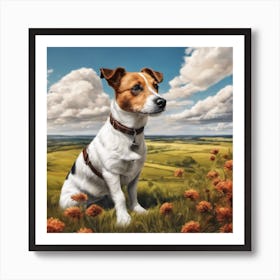 Jack Russell Terrier beautiful day Art Print