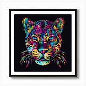 Psychedelic Leopard 1 Poster