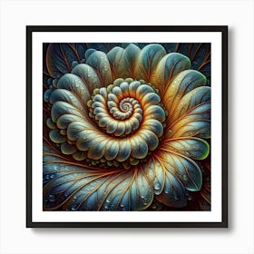 Spiral Flower Art Print