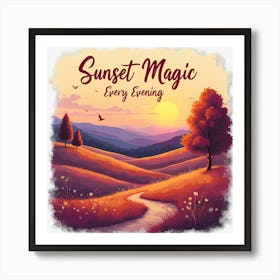 Sunset Magic Every Evening Art Print