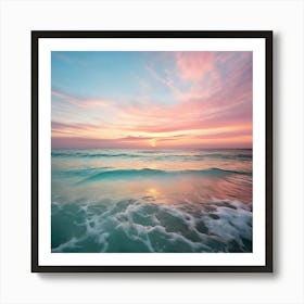 Indian Ocean Vibrant Sunrise Art Print