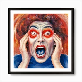 Scary Woman Art Print