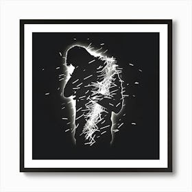 Man Holding A Torch Art Print