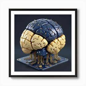 Brain On A Board Art Print