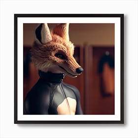 Fox Mask 3 Art Print