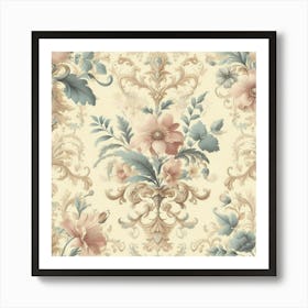 Floral Wallpaper 1 Art Print