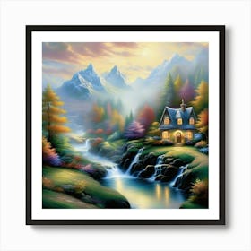 House By The Stream 3 Art Print