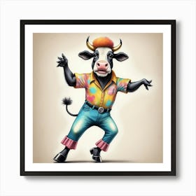 Cow Dancing 4 Art Print