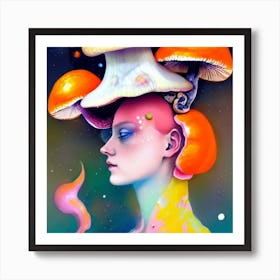 Mushroom Head Art Print