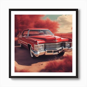 A Cadillac De Luxe from the 1970s Art Print