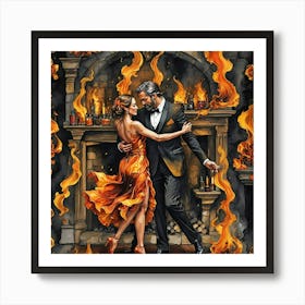 Flames Of Love Art Print