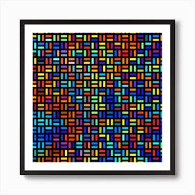 Geometric Colorful Square Rectangle Art Print