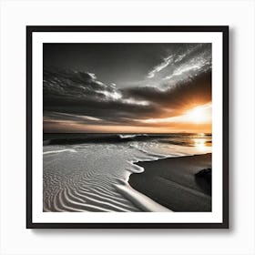 Sunset On The Beach 678 Art Print