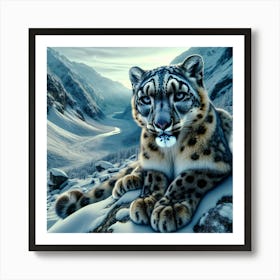 Snow Leopard Art Print