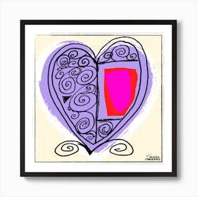 Hearts of Love The Color Purple joy by Jessica Stockwell Art Print