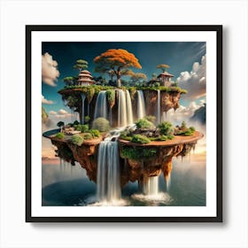 Waterfall In The Sky Art Print