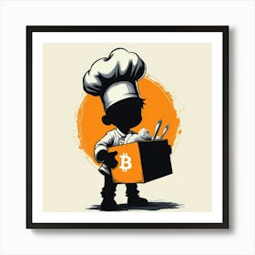 Bitcoin Chef Art Print