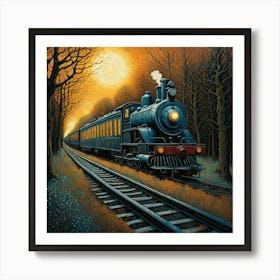Train On The Tracks 2 Art Print