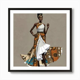 African Dress Art Print