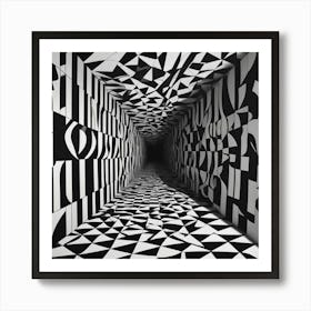 Black and White Abstract Art 209 Art Print