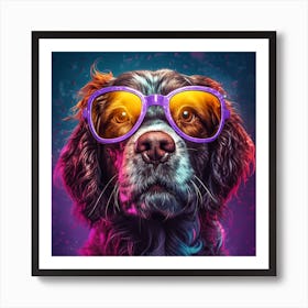 Dogwsunglasses1 Upscayl 4x Realesrgan X4plus Anime Art Print