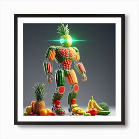 Robot of fruits 2 Art Print