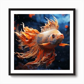 Siamese Betta Fish 4 Art Print