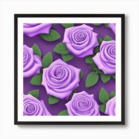 Purple Roses 15 Art Print