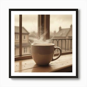 Steaming Cup Of Coffee 19 Art Print