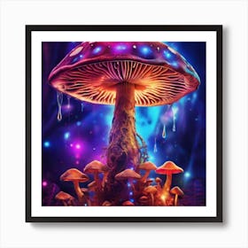 Psychedelic Mushrooms Art Print