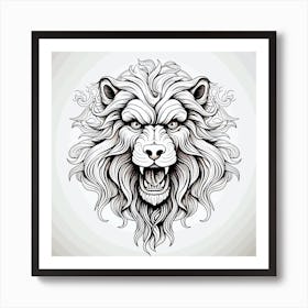 Lion Head 3 Art Print