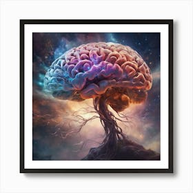 Brain In Space 2 Art Print