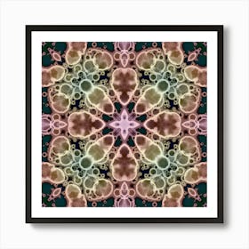 Pink Mandala Flower Abstract Watercolor Art Print