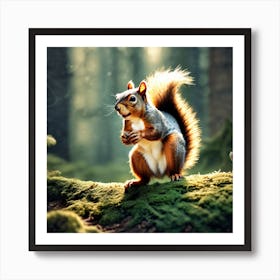 Squirrel In The Forest 233 Art Print