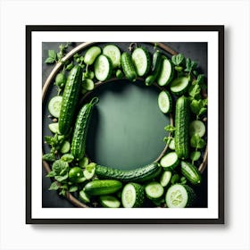 Cucumbers In A Circle 6 Art Print