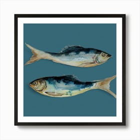 Green Fish Art Print