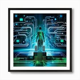 Abstract Concept Of Innovation Embodied By A Digital Illustration Of An Isolated Learning Machine Su (2) 2 Art Print