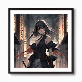 Samurai Girl 13 Art Print