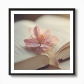 A Close Up Of A Delicate Book Bud Just Beginning To Bloom, With Soft Petals And Hints Of Vibrant Col (1) Art Print